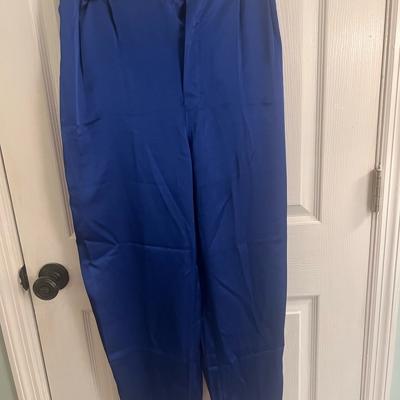 Christian Dior blue robe with matching pj bottoms. Robe one size;pants sz S - Picture 9 of 10
